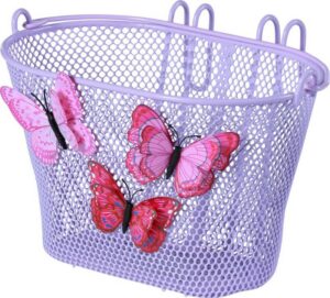 Basil Jasmin Butterfly Kinderfietsmand - Inclusief Haken - Staal - Lila