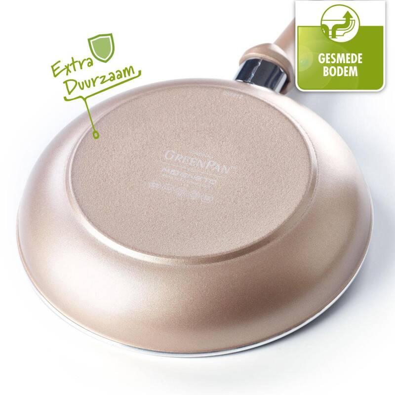Greenpan Cambridge Bronze Keramische Koekenpan Ø20cm – PFAS-vrij – Inductie Koekenpan – Ovenbestendig tot 160°C – Vaatwasserbestendig – Snelle opwarming – Koudgrepen – Brons - Afbeelding 3