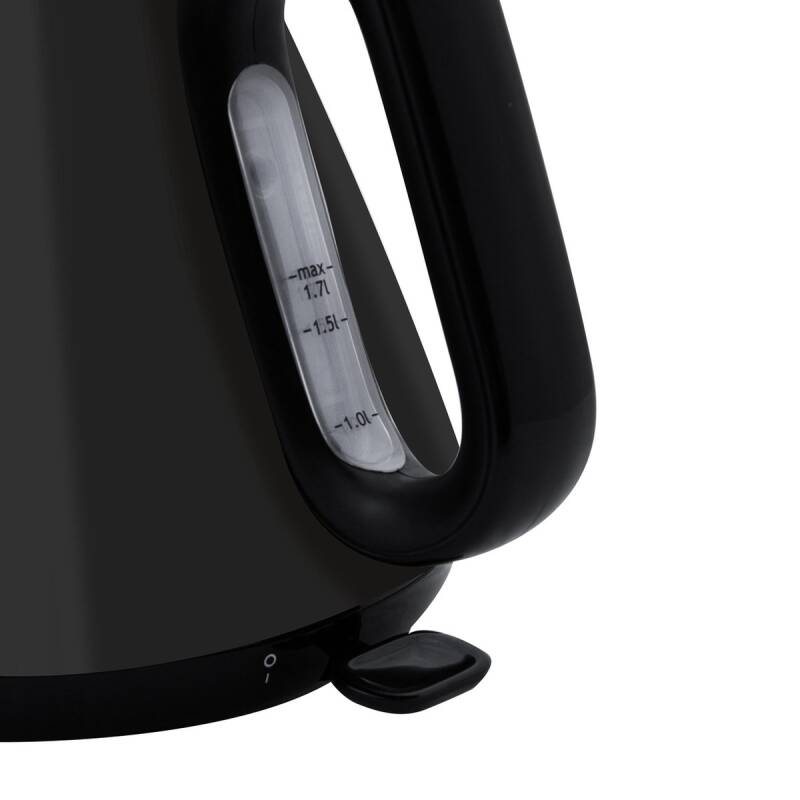Inventum HW617B - Retro waterkoker - Inhoud 1,7 liter - Roestvrijstaal - 2200 watt - Zwart/RVS - Afbeelding 3