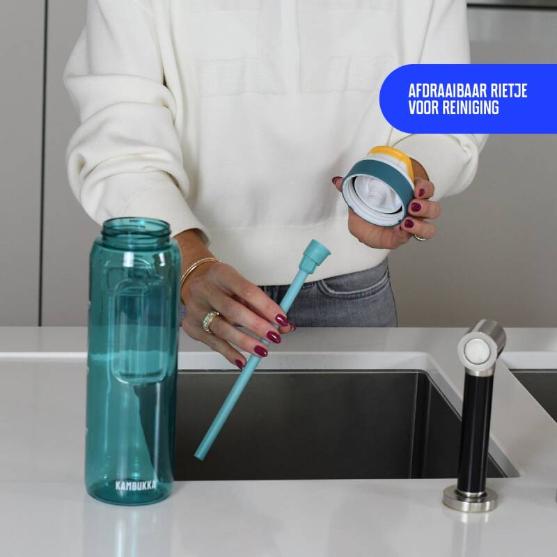Kambukka Lagoon Drinkfles 1L - Zesty Green met geïntegreerd rietje - Afbeelding 4