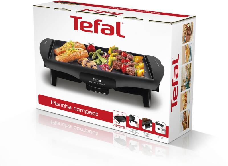 Tefal Plancha Compact 900 - Grillplaat - Anti-aanbaklaag - 1800W - Compact Design - Geschikt voor Binnen - Afbeelding 3