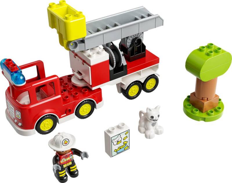 LEGO DUPLO Town Brandweerauto, Educatief Peuter Speelgoed met Dierenfiguur - 10969 - Afbeelding 2
