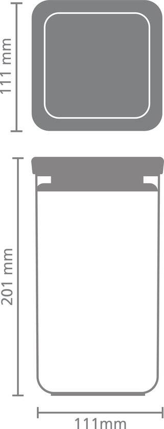 Brabantia Tasty+ Voorraadbus - Stapelbaar - 1,6 l - Dark Grey - Afbeelding 2