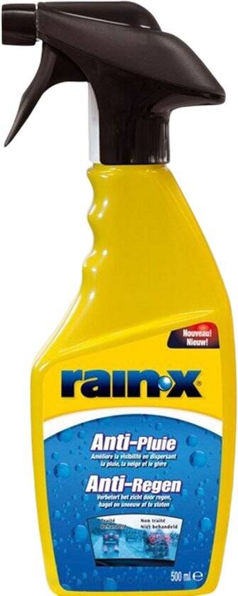 Rain-X Anti-Regenspray Glasreiniger 500ml – Reiniging & Bescherming in één – Regen Parelt Direct Af – Voor Alle Glasoppervlakken
