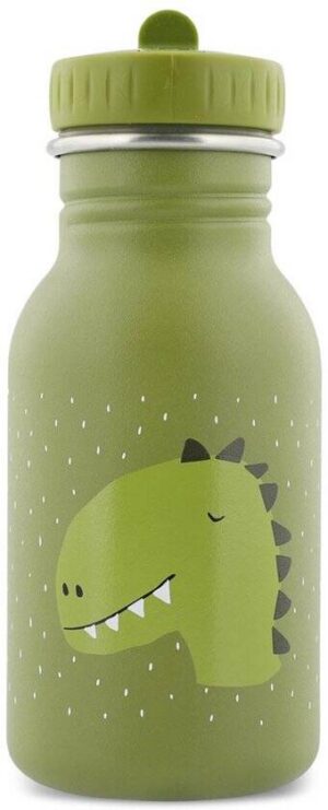 Trixie Drinkfles - Mr. Dino - RVS Waterfles voor kinderen - 350ml - Lekvrije Fles - Groen