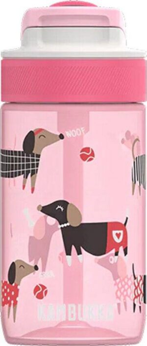 Kambukka Lagoon Drinkfles voor kinderen 400ml Diva Dogs - met geïntegreerd rietje - drinkbus kinderen - drinkbeker voor school