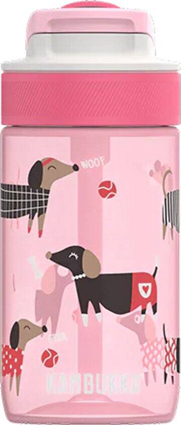Kambukka Lagoon Drinkfles voor kinderen 400ml Diva Dogs - met geïntegreerd rietje - drinkbus kinderen - drinkbeker voor school