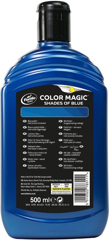 Turtle Wax 52709 Color Magic Ultra Blue Wax 500ml - Speciale Autopoets Lakherstel En Polijst - Blauw - Afbeelding 2