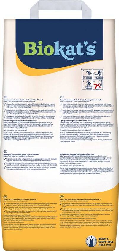 Biokat's Classic 3in1 - 18 L - Kattenbakvulling - Klontvormend - Zonder geur - Afbeelding 2