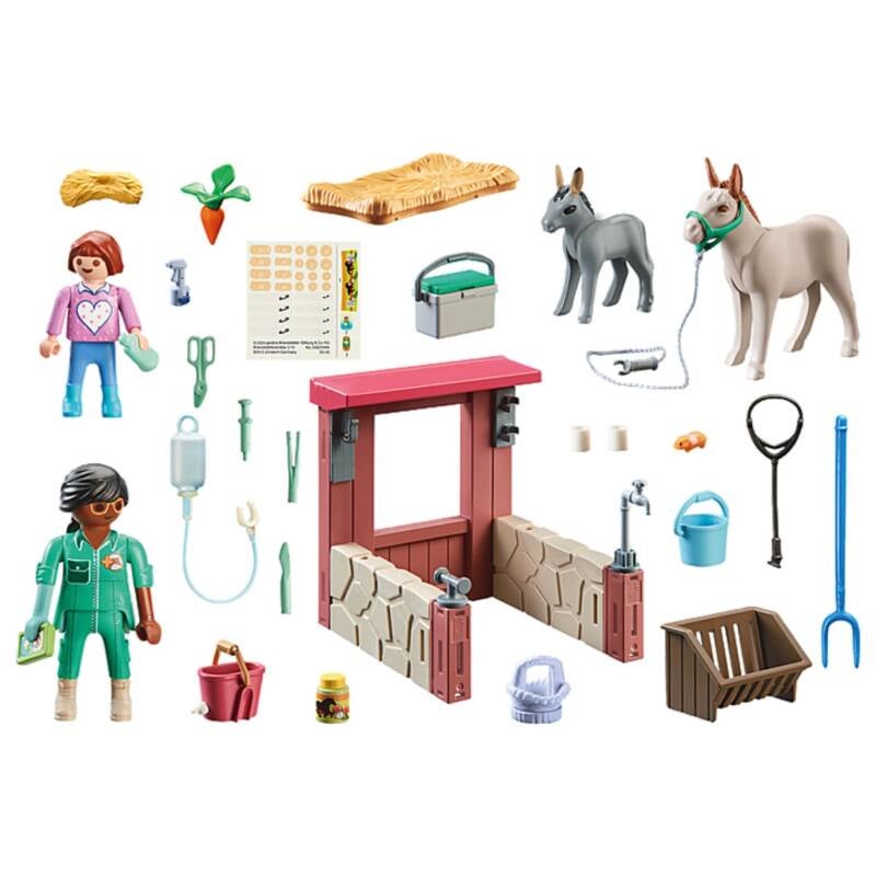 PLAYMOBIL Starter Pack Boerderij dierenarts met de ezels - 71471 - Afbeelding 2