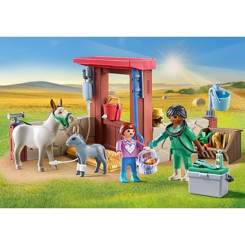 PLAYMOBIL Starter Pack Boerderij dierenarts met de ezels - 71471 - Afbeelding 3