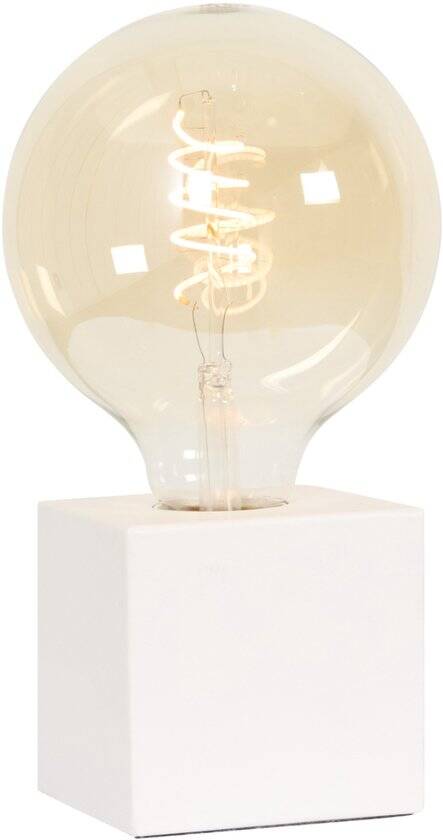 Calex Tafellamp Vierkant - E27 Fitting - Wit - Excl. lichtbron