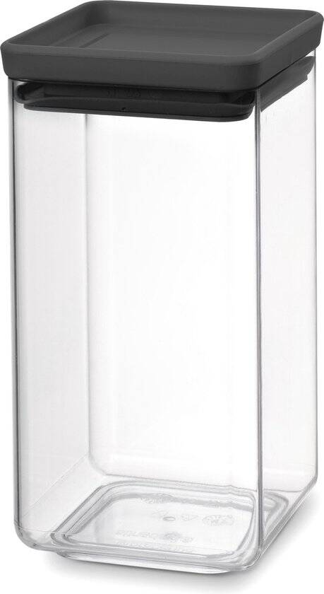 Brabantia Tasty+ Voorraadbus - Stapelbaar - 1,6 l - Dark Grey