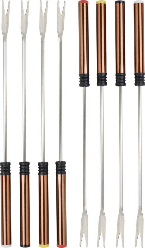 Bestron Fondueset Elektrisch AFD850CO - 1500W - 1,5L voor 8 personen - Incl 8 fonduevorkjes - Koper - Afbeelding 3