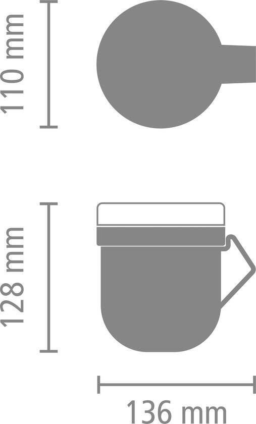 Brabantia Make & Take Soepbeker To Go - 600 ml - Kunststof - Dark Grey - Afbeelding 5