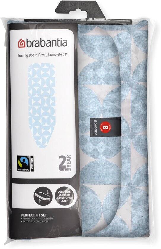 Brabantia Strijkplankhoes B - 124 x 38 cm - Complete Set - Fresh Breeze - Afbeelding 2