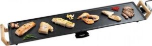 Bestron Bakplaat - ABP605BB - 2000W - Gourmet, Grillplaat XXL 100x22cm - 10-12 personen - Bamboe