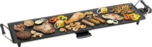 Bestron Bakplaat - ABP604 - 1800W - Gourmet, Grillplaat XL 91x24cm - 8-10 personen - Zwart