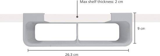 Joseph Joseph Keukenkastorganizer voor Aluminiumfolie, Huishoudfolie, Bakpapier en Zakjes – Ruimtebesparende Houder - Grijs - Medium - Afbeelding 2
