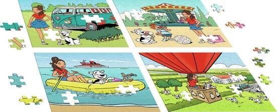 Samson & Marie puzzel - 4 in 1 puzzel - 36/49/64/100 stukjes - Afbeelding 2