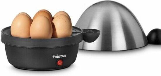 Tristar EK-3076 - Eierkokers Elektrisch - 350W - Voor 7 eieren incl. maatbeker en eierprikker - RVS - Afbeelding 2