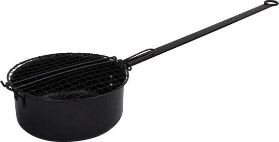 Esschert Design Popcornpan - kampvuur pan voor open vuur - 1.6 L