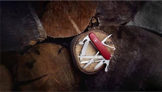 Victorinox Huntsman Zwitsers Zakmes - 15 Functies - Klassiek Rood - RVS - Afbeelding 4