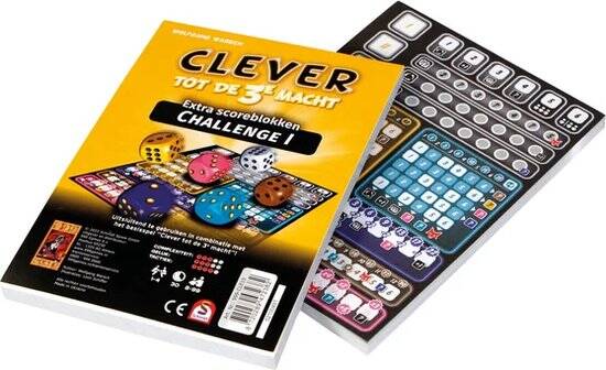 999 Games - Scoreblokken - Clever tot de 3e macht- Challenge - Dobbelspel - Afbeelding 2
