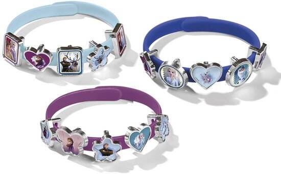 Disney Frozen Totum 3 schuif armbandjes maken met 18 bedels - knutselen speelgoed meisjes vanaf 3 jaar - Olaf - Anna - Elsa prinsessen cadeautip - Afbeelding 3