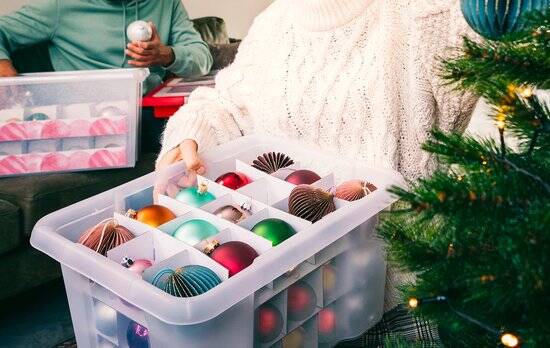 Sunware Nesta kerstballen opbergbox 24L - Voor 45 kerstballen - 43x22x34 cm - Afbeelding 4