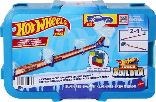 Hot Wheels Track Builder IJzige Crashset - Afbeelding 5