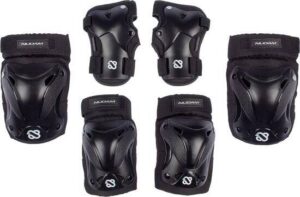 Nijdam Skate Beschermset - Volwassenen - Ink Shield - Zwart- Maat M