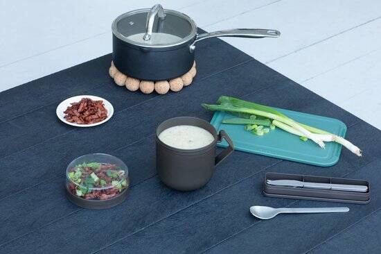 Brabantia Make & Take Soepbeker To Go - 600 ml - Kunststof - Dark Grey - Afbeelding 4