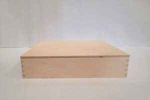 Houten Sensory Speelbak met deksel - Speelbak 25x25cm - Houten speelbak