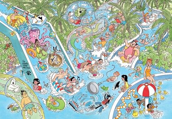 Jan van Haasteren Junior 22 - Waterglijbaan gekte - 360 stukjes puzzel - Legpuzzel voor kinderen - Vanaf 7 jaar - Afbeelding 2