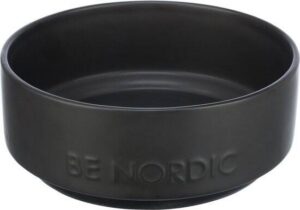 Trixie Be Nordic - Voerbak - Hond - Keramiek/Rubber - Zwart - 18 cm - 1.2 L