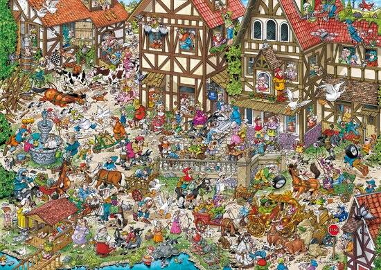 Ravensburger Ray's Comic Series - Time Travel 2 - Middle Ages - 1000 stukjes Legpuzzel - Afbeelding 2