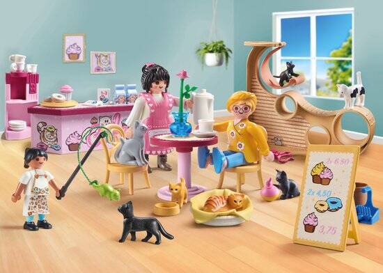 PLAYMOBIL My Life Kattencafé 71744
