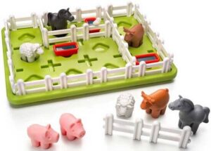 SmartGames - Smart Farmer - 60 uitdagingen - Denkspel vanaf 5 jaar met dieren boerderij