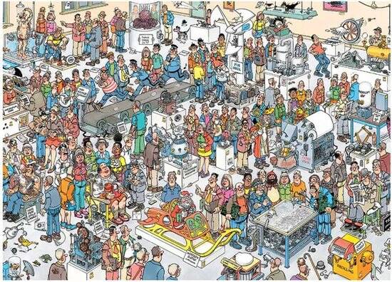 Jan van Haasteren - Beurs van de Toekomst - 1000 stukjes - Legpuzzel - Afbeelding 2