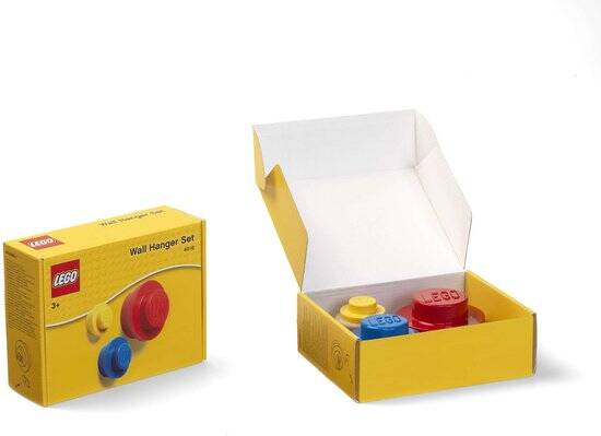 LEGO Iconic Wandhaken - Set van 3 Stuks - Polypropyleen