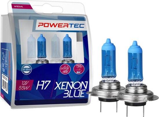 Powertec H7 12V Halogeenlampen – Xenon Blue – Set van 2 - Afbeelding 2