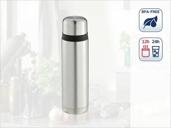 Leifheit thermosbeker Coco - 1 liter - RVS - zilver - Afbeelding 3