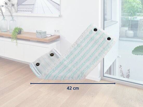 Leifheit Clean Twist XL / Combi Clean XL - vloerwisser vervangingsdoek met drukknoppen – Micro Duo – 42 cm - Afbeelding 4