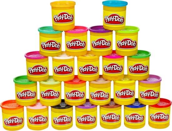 Play Doh Voordeelverpakking - 24 Play-Doh Potjes - Boetseerklei - 1920 gram Play-Doh - Knutselen voor kinderen