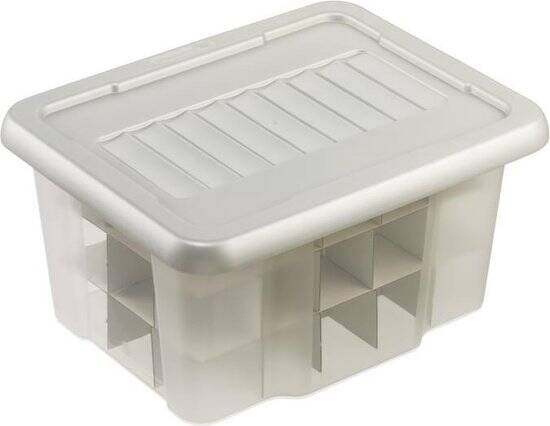Sunware Nesta kerstballen opbergbox 24L - Voor 45 kerstballen - 43x22x34 cm - Afbeelding 2
