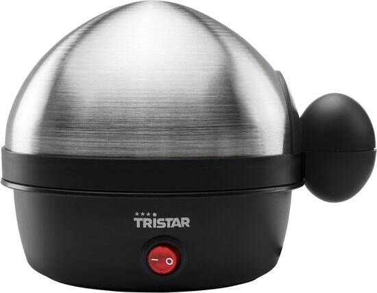 Tristar EK-3076 - Eierkokers Elektrisch - 350W - Voor 7 eieren incl. maatbeker en eierprikker - RVS
