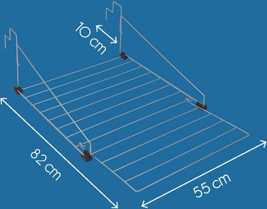 Tomado - Droogrek Den Haag - Ophangen aan deur, douchewand of balkon - 9 meter - 5 jaar garantie - Zilvergrijs - Afbeelding 2