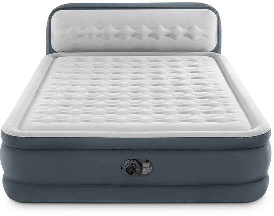 Intex Queen Ultra Plush Headboard Luchtbed met ingebouwde pomp - 203x152x46cm