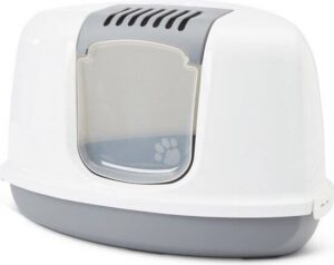 Savic Kattentoilet Nestor Corner - Kattenbak - Wit Grijs